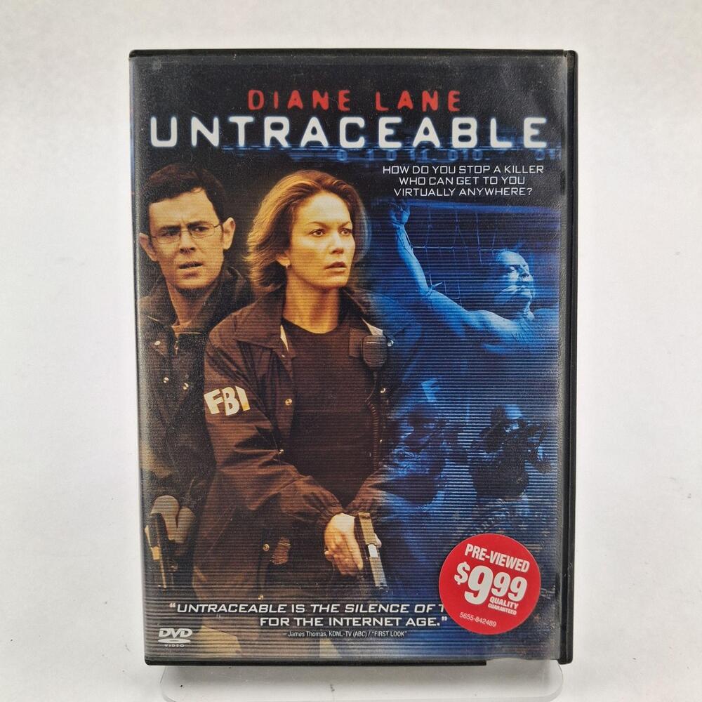 Untraceable DVD Widescreen Diane Lane Colin Hanks 2008 R Sony Crime Thriller